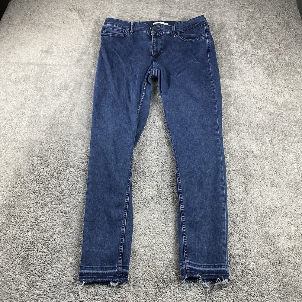 Levis 710 Super Skinny Jeans Womens 32‎ Blue Medium Wash Mid Rise